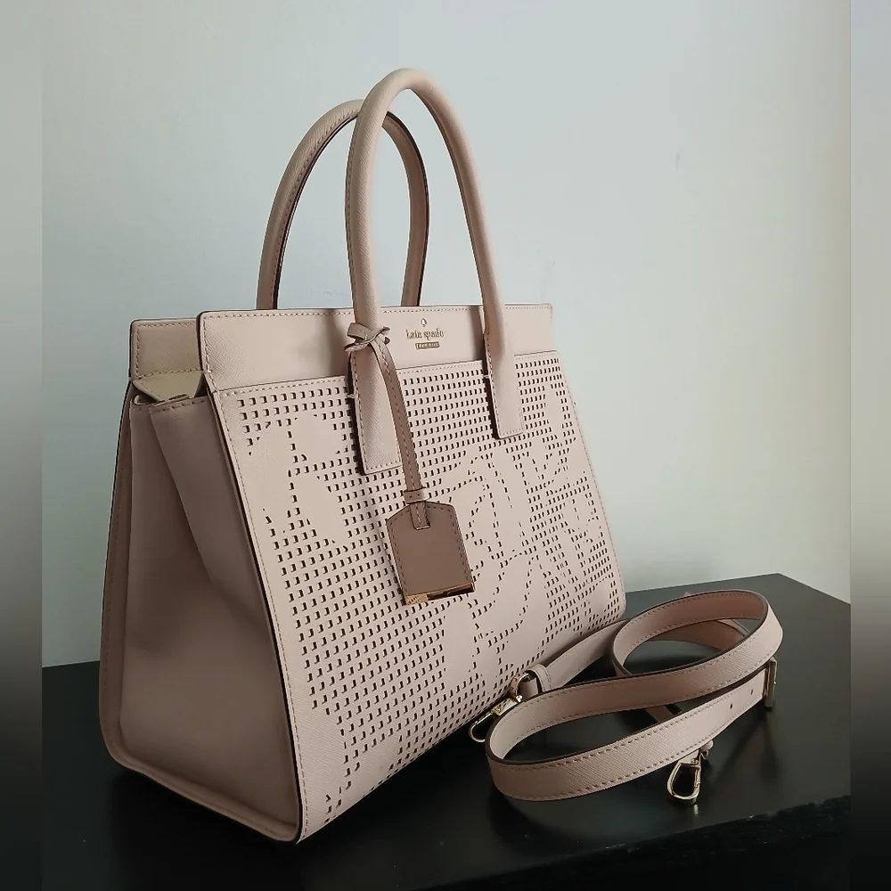 Kate Spade Cameron Street Perforated Candace Satchel Crossbody Dolce